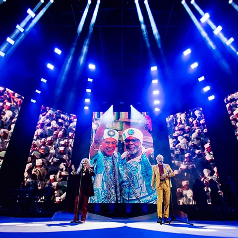 Caetano Veloso e Maria Bethânia no palco
