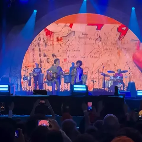 Nando Reis e Chico Chico se apresetando no Coala Festival